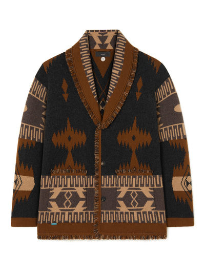 Alanui-The Cardigan-Man-Charcoal/Tabacco-LMHB038E26KNI001
