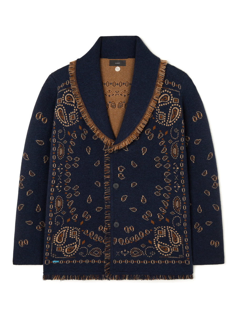 Bandana Jacquard Cardigan