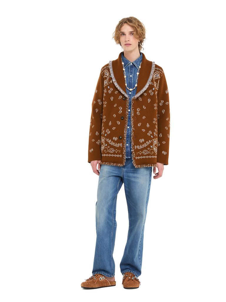 Bandana Jacquard Cardigan