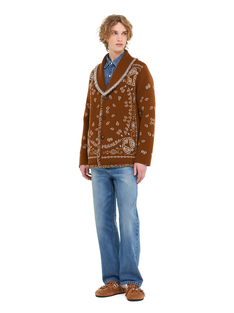 Bandana Jacquard Cardigan