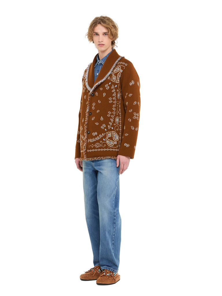 Bandana Jacquard Cardigan