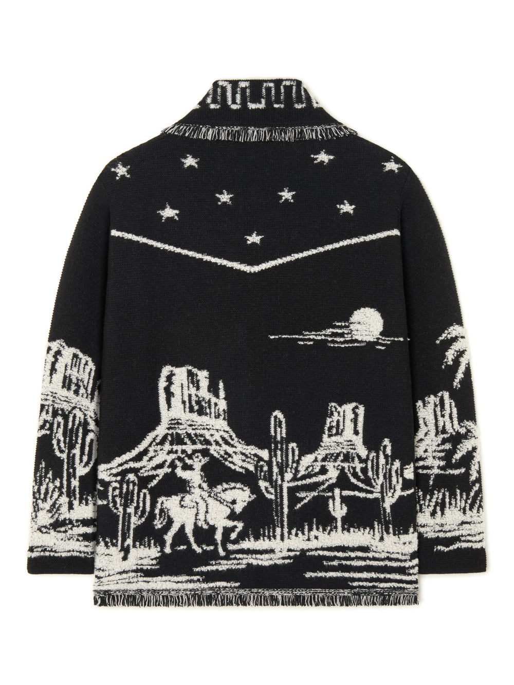 Alanui-The Cardigan-Man-Black/Chalk-LMHB039E26KNI006