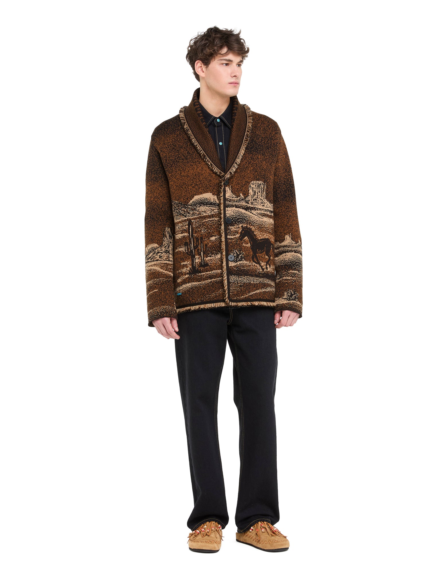 Wild Wild Cardigan Coffe/Multicolor | Alanui