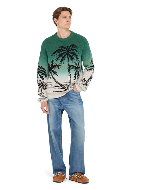 Alanui-Sweaters-Man-Green Tide/Chalk-LMHE033R26 KNI004-2