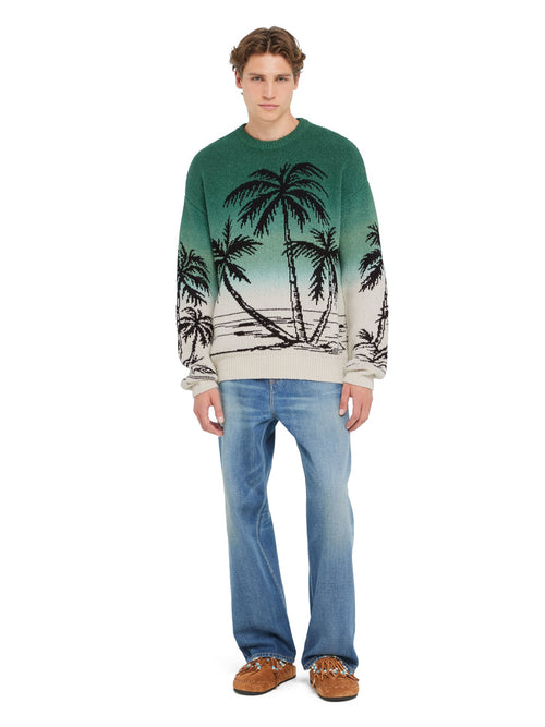 Alanui-Sweaters-Man-Green Tide/Chalk-LMHE033R26 KNI004-4