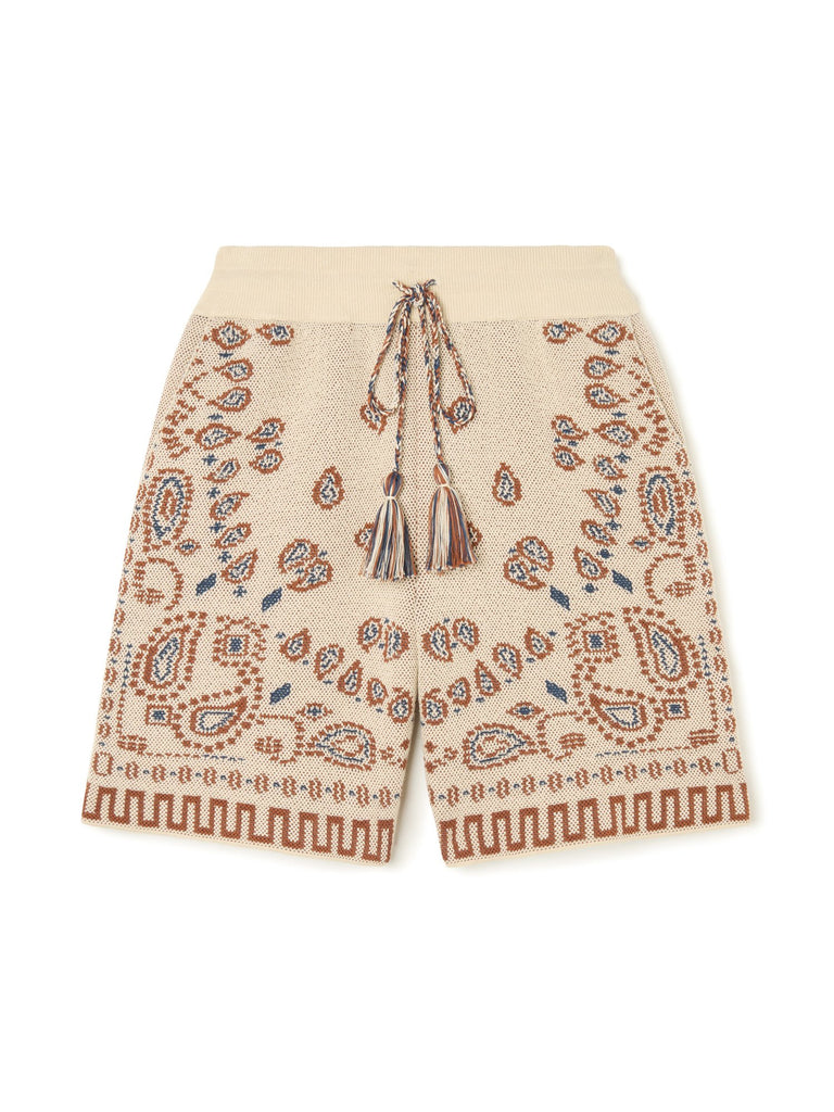 Cotton Piquet Bandana Bermuda