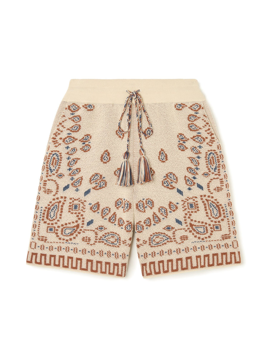 Cotton Piquet Bandana Bermuda