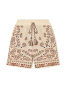 Cotton Piquet Bandana Bermuda