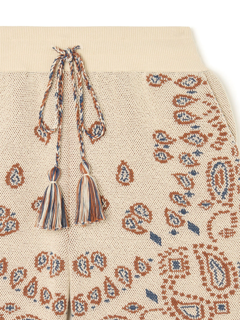 Cotton Piquet Bandana Bermuda