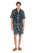 Cotton Piquet Bandana Bermuda