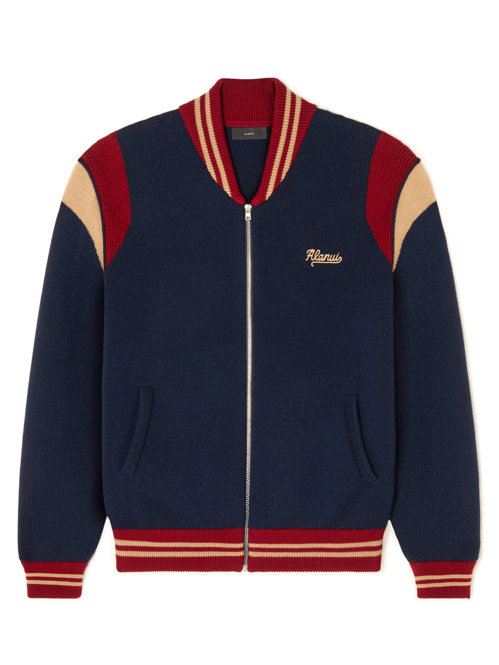Alanui-Coats & Jackets-Man-Midnight Blue/Multicolor-LMHQ001E26KNI001-2