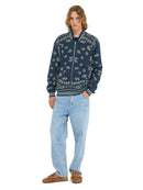 Bandana Piquet Jacquard Bomber Jacket