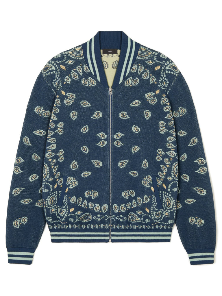 Bandana Piquet Jacquard Bomber Jacket