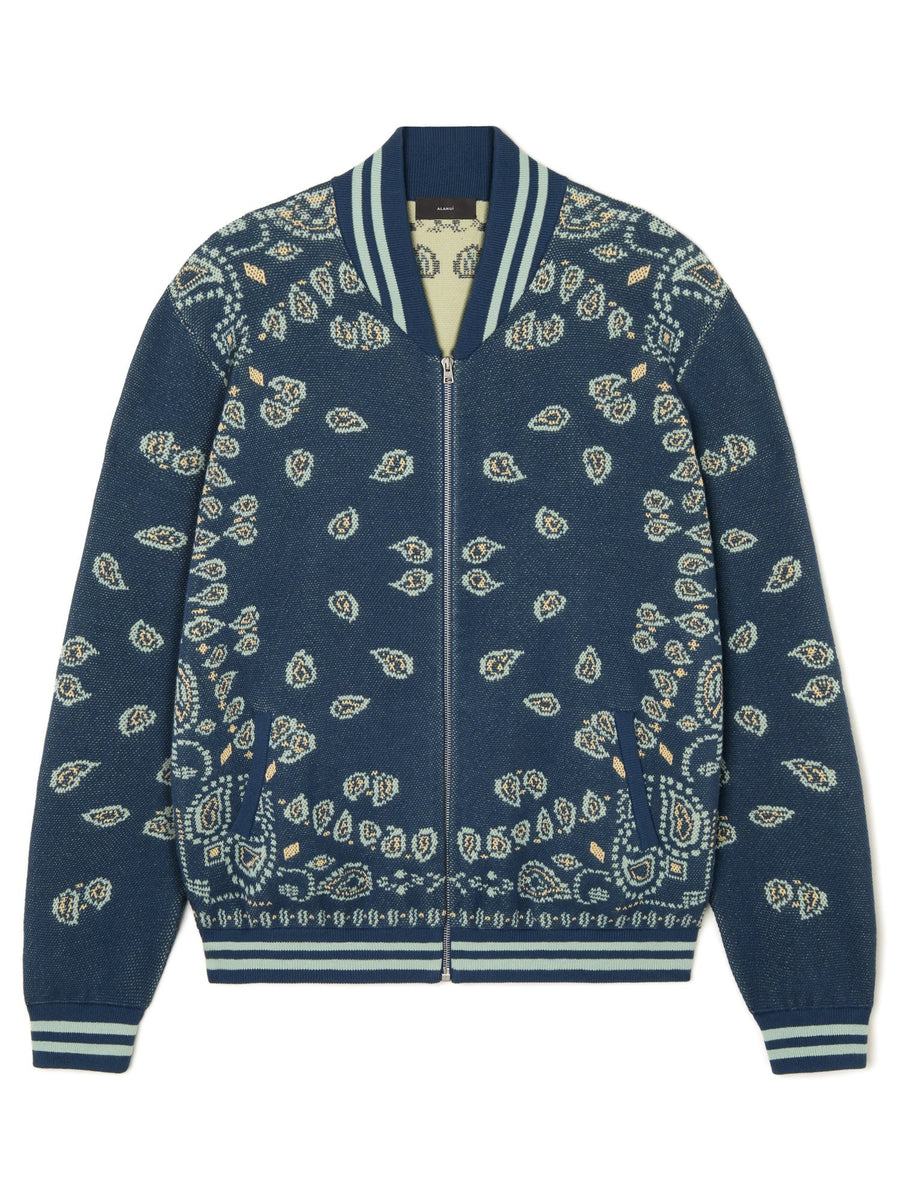 Bandana Piquet Jacquard Bomber Jacket