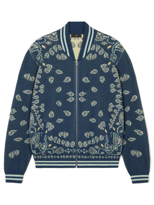 Bandana Piquet Jacquard Bomber Jacket