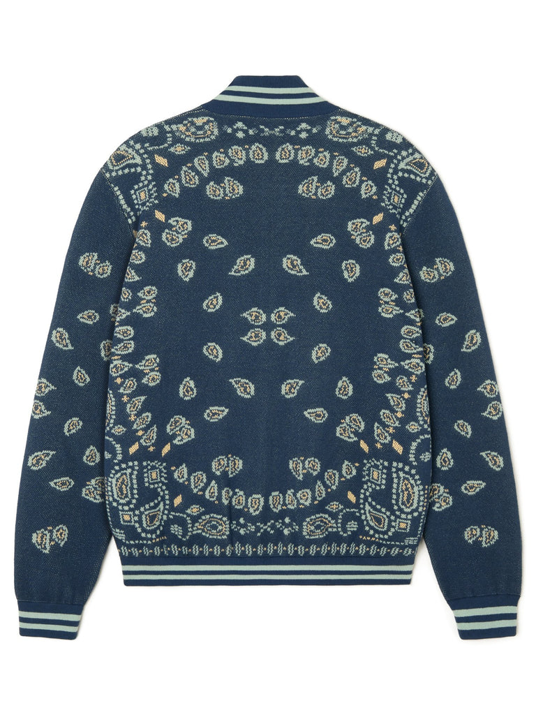 Bandana Piquet Jacquard Bomber Jacket