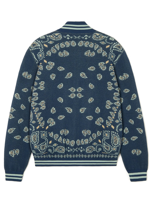 Bandana Piquet Jacquard Bomber Jacket