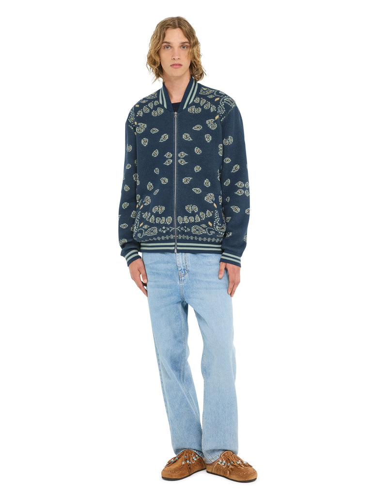Bandana Piquet Jacquard Bomber Jacket