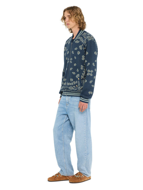 Bandana Piquet Jacquard Bomber Jacket