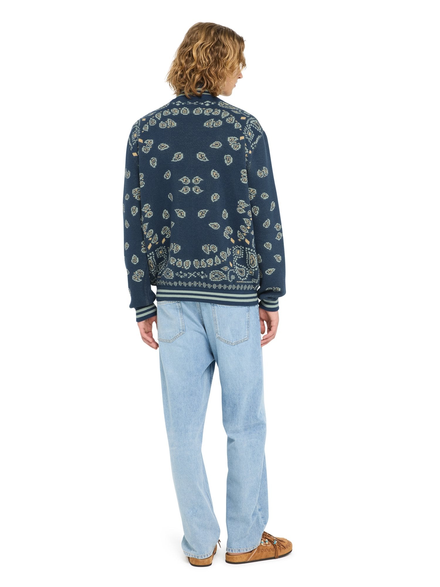 Bandana Piquet Jacquard Bomber Jacket