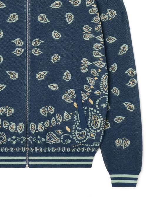Bandana Piquet Jacquard Bomber Jacket