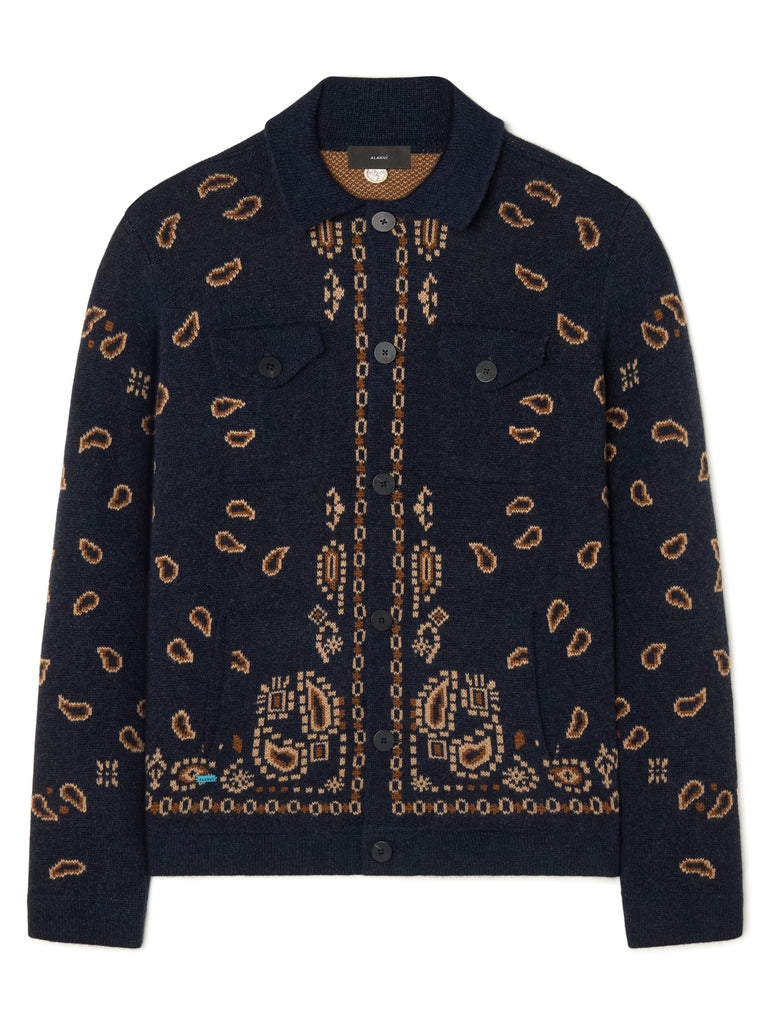 Bandana Jacquard Cardigan