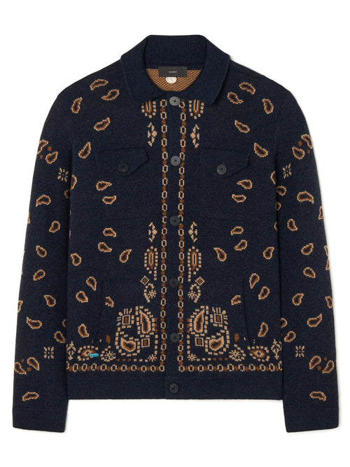 Bandana Jacquard Cardigan