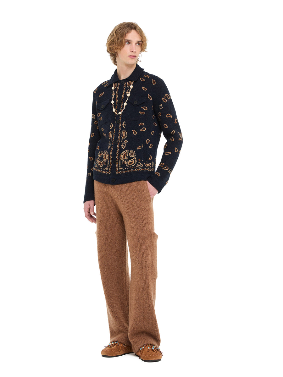 Bandana Jacquard Cardigan