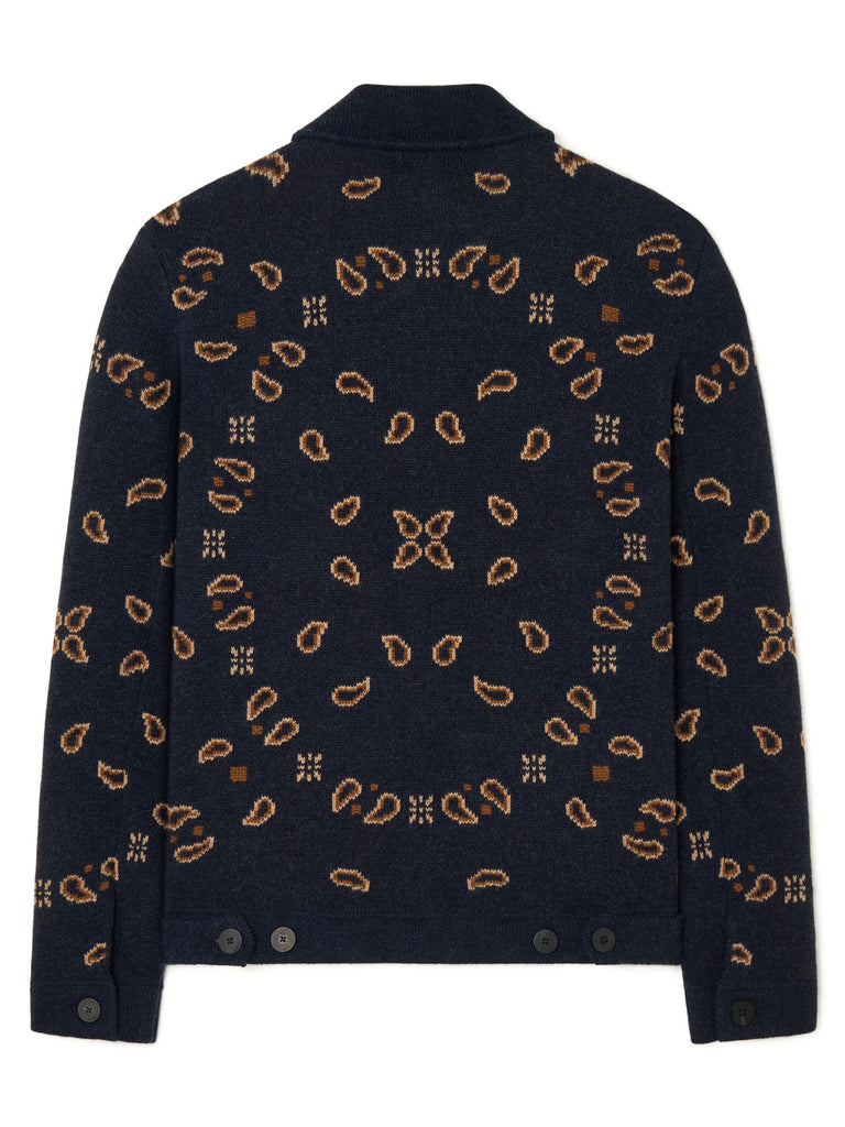 Bandana Jacquard Cardigan