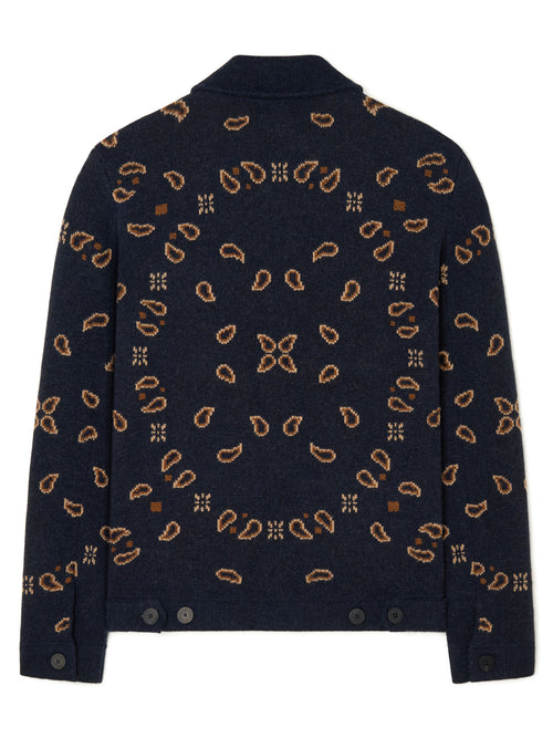 Bandana Jacquard Cardigan