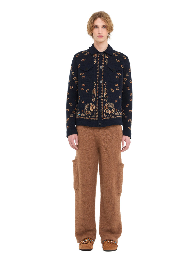 Bandana Jacquard Cardigan