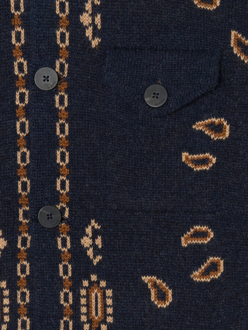 Bandana Jacquard Cardigan