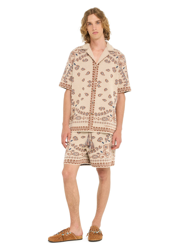 Cotton Piquet Bandana Shirt