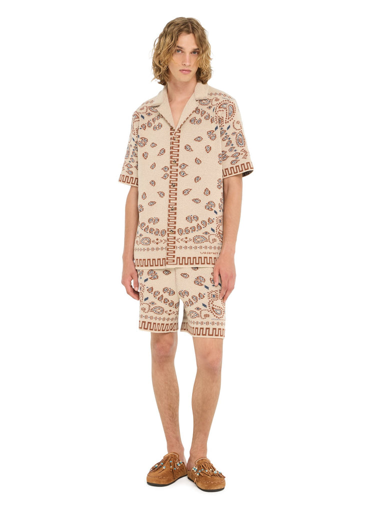 Cotton Piquet Bandana Shirt
