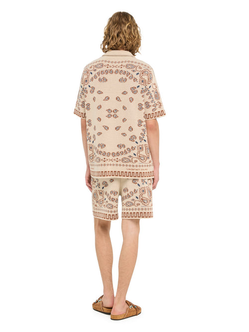 Cotton Piquet Bandana Shirt