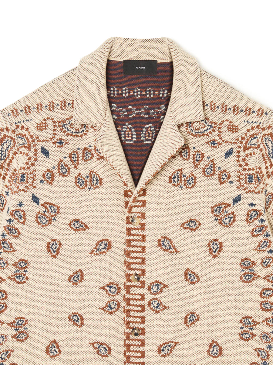Cotton Piquet Bandana Shirt