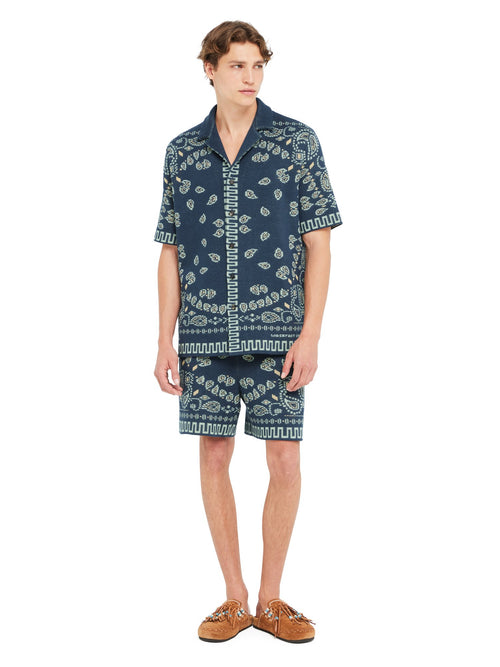 Cotton Piquet Bandana Shirt