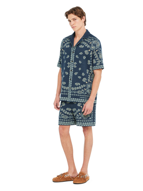 Cotton Piquet Bandana Shirt
