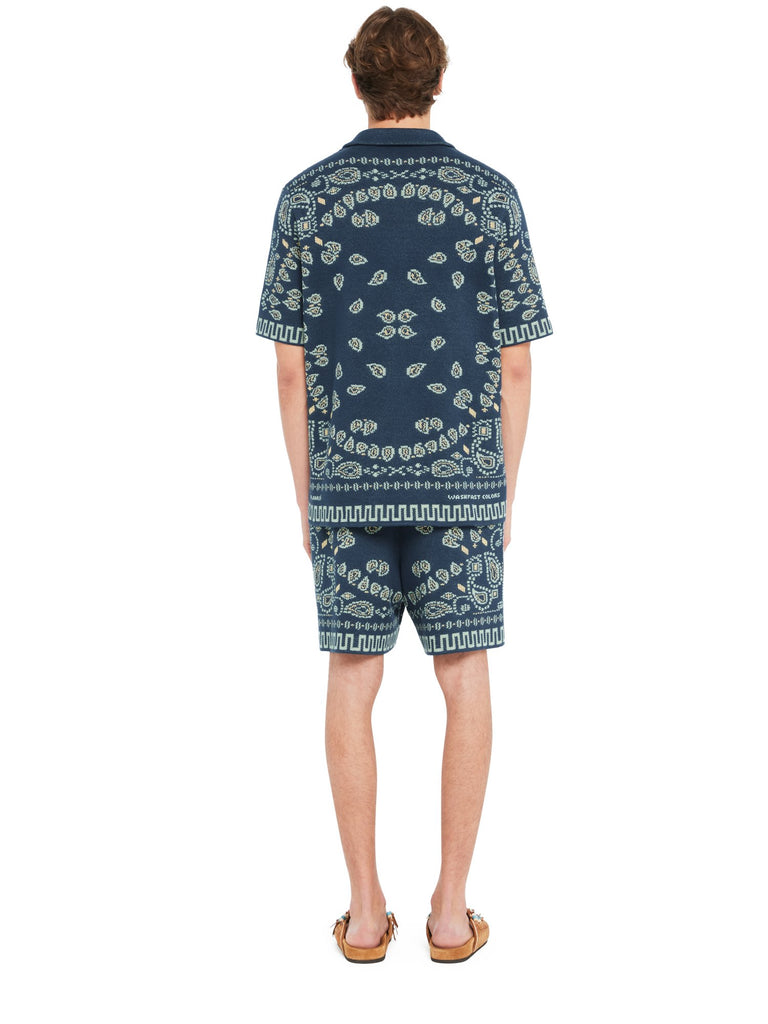 Cotton Piquet Bandana Shirt