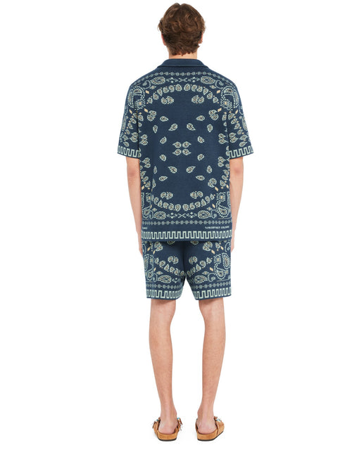 Cotton Piquet Bandana Shirt