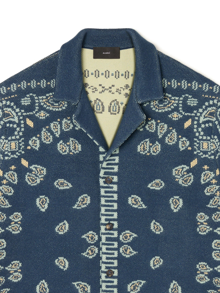 Cotton Piquet Bandana Shirt