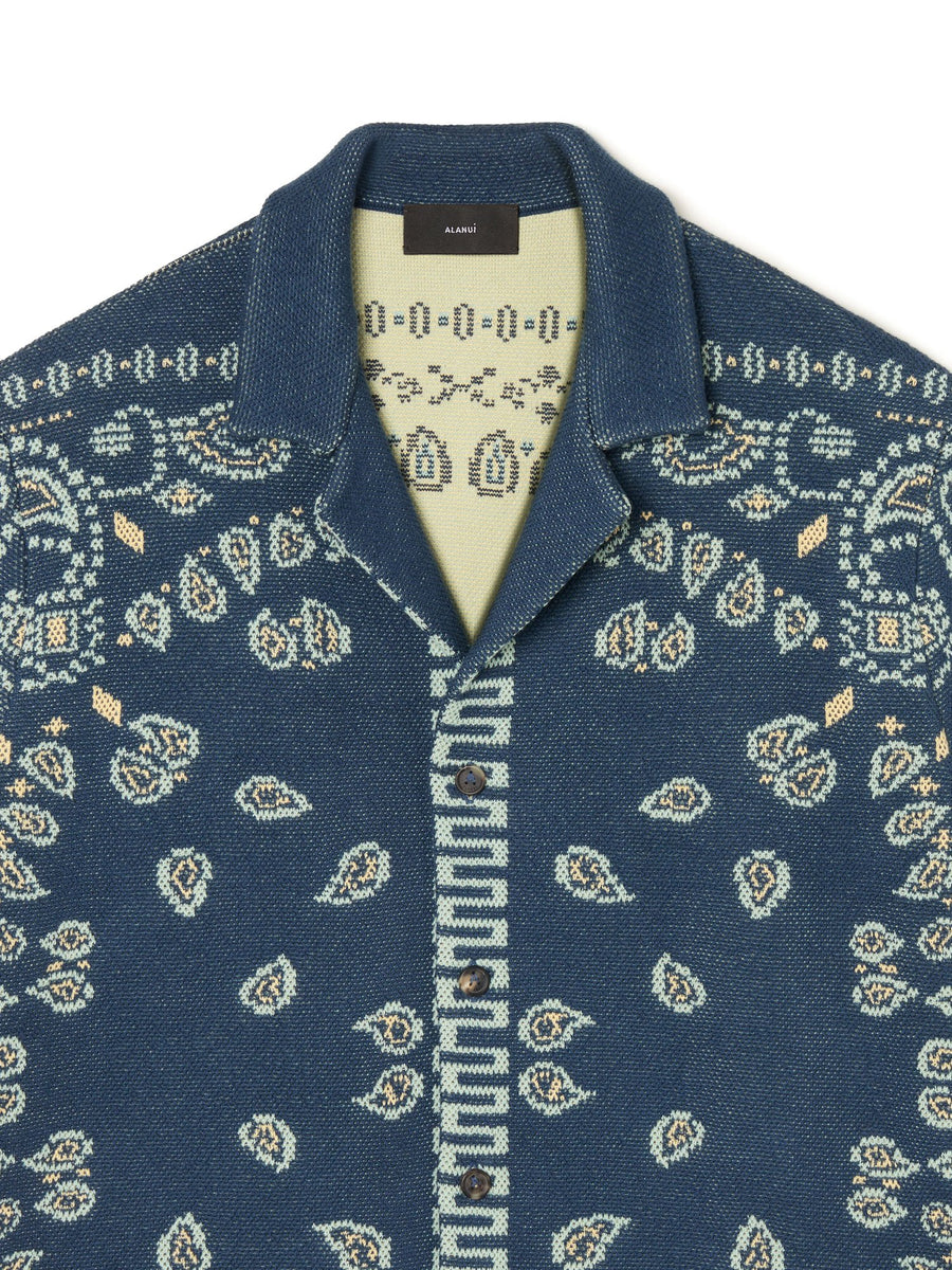 Cotton Piquet Bandana Shirt