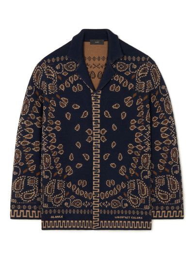 Alanui-Tops & Shirts-Man-Midnight Blue/Multicolor-LMHY005E26KNI001