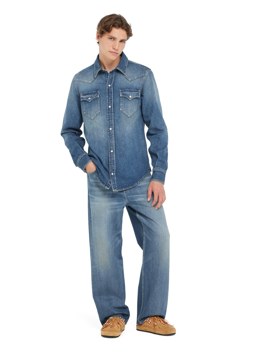 Medium Wash Denim Pants