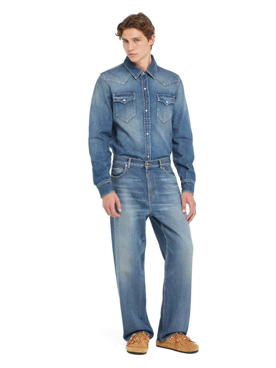 Medium Wash Denim Pants