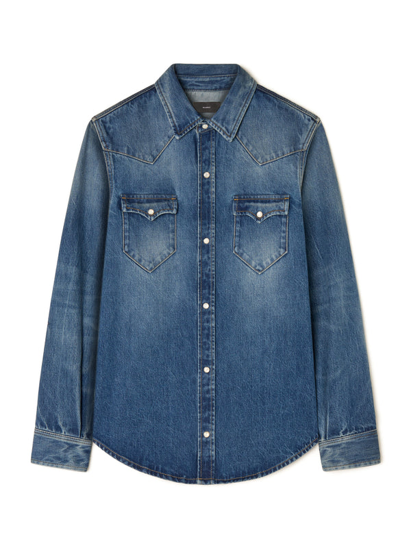 Alanui-Tops & Shirts-Man-Vintage Medium Wash Denim-LMYD007E26DEN002