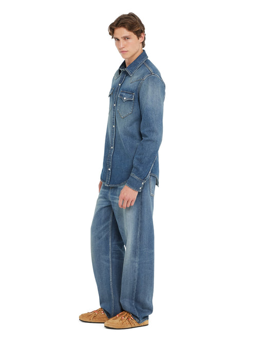 Medium Wash Denim Shirt