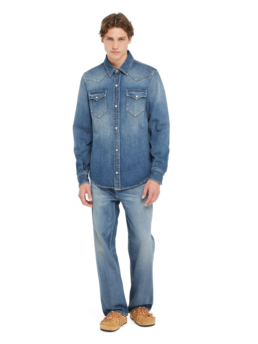 Medium Wash Denim Shirt