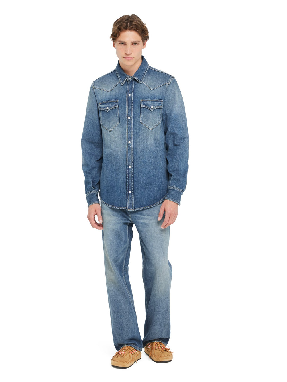 Medium Wash Denim Shirt