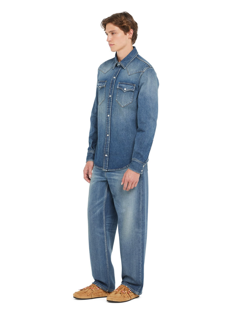 Medium Wash Denim Shirt